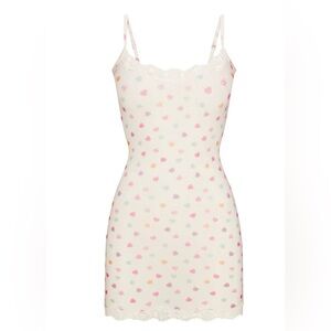 SKIMS Cream Multicolor Patterned Chemise